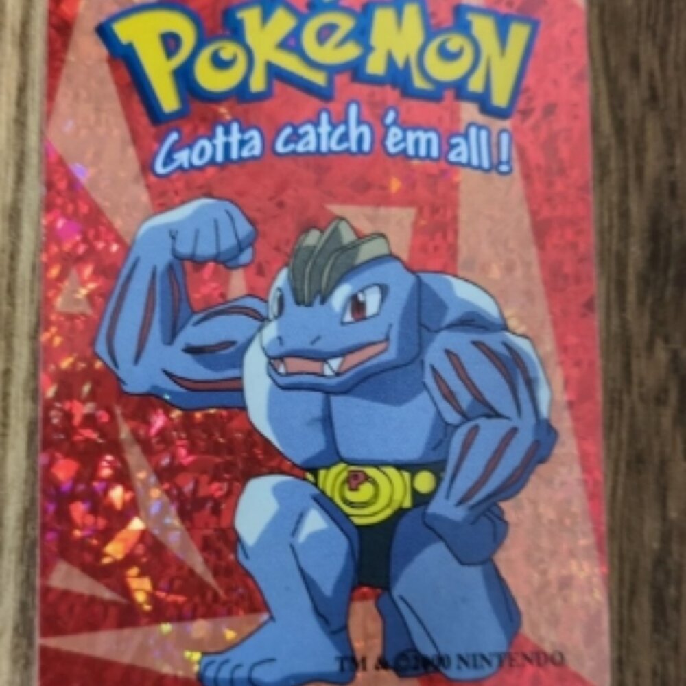 Machoke #67 - Vintage Vending Machine Prism Sticker 2000 - Pokemon